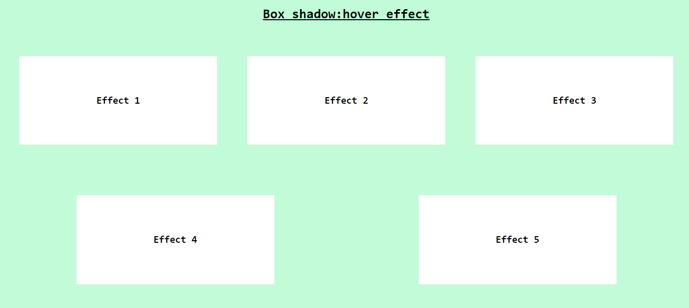 Box-shadow:hover effect